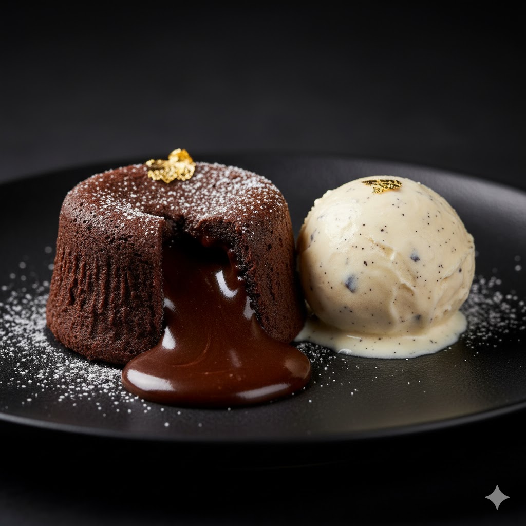 Volcán de Chocolate Dorado